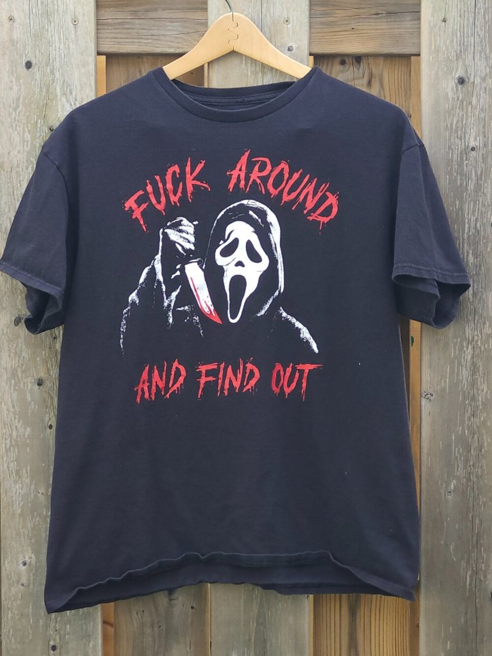 Ghost Face F*ck Around and Find Out T Shirt Size Large